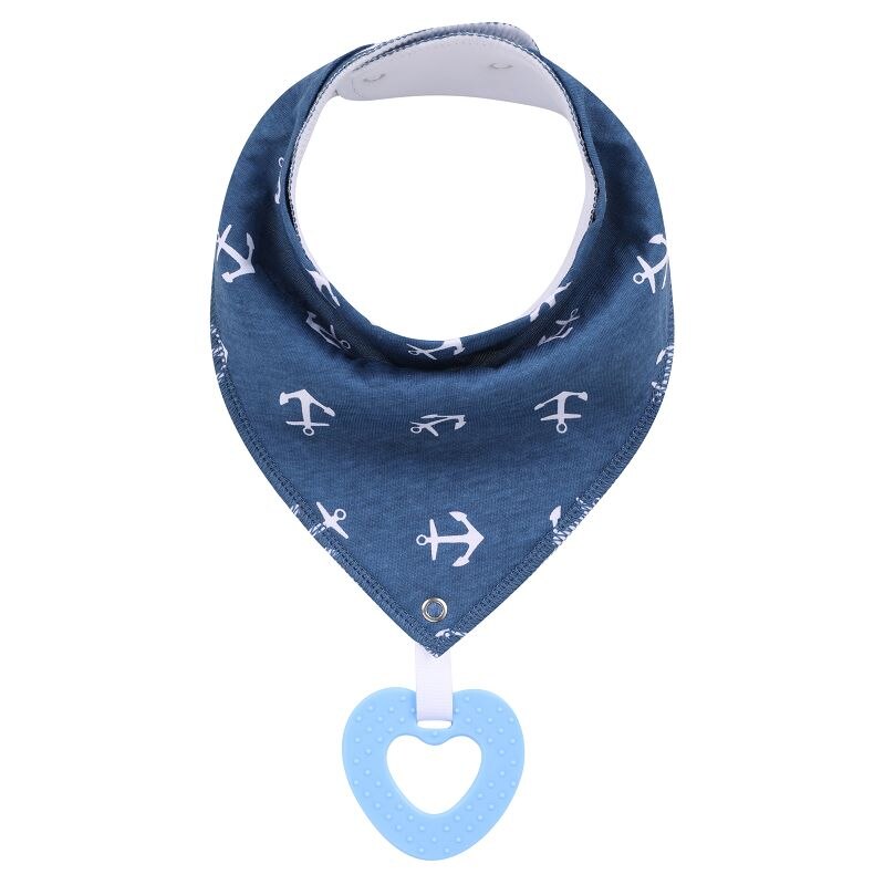 Drool Bib Bandana with Silicone Teether